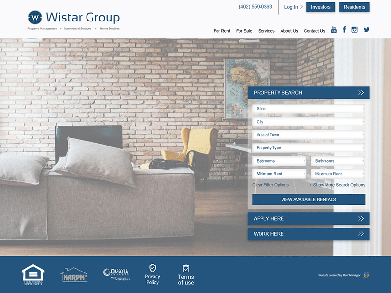 Featured Website Screenshot - Wistar Group