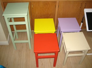 painted stools