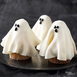 september festive ghost cupcakes