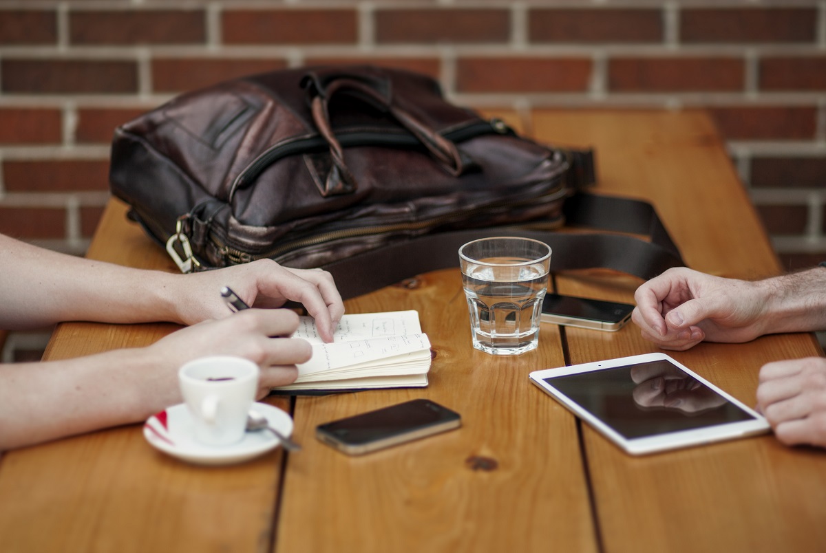 devices on table