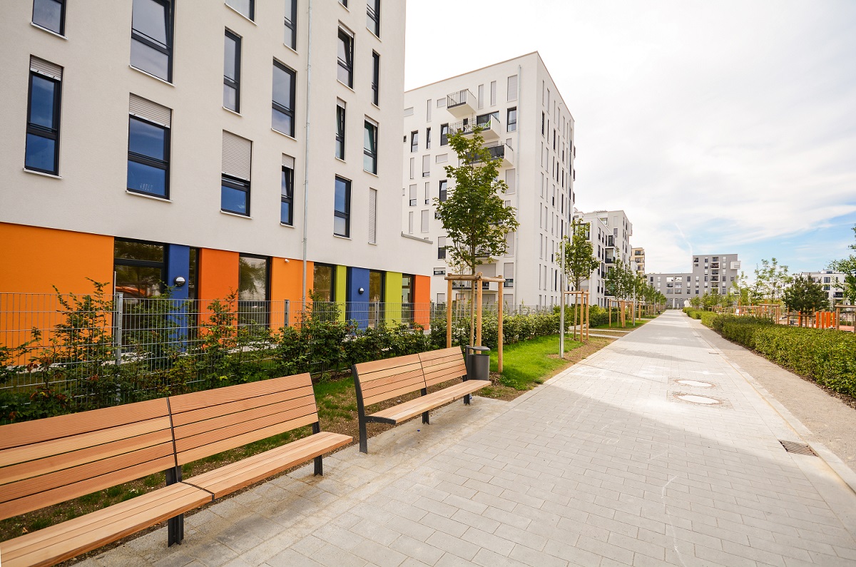 Modern residential buildings, Facade of new property