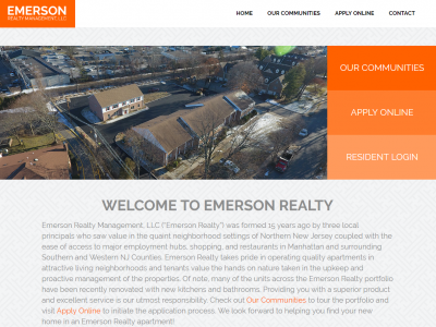 Emerson Realty Management, LLC Website Example
