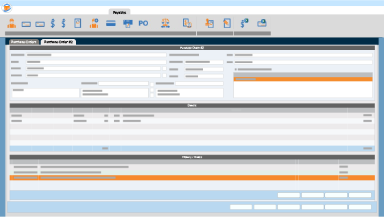 RM Purchase Orders Screenshot