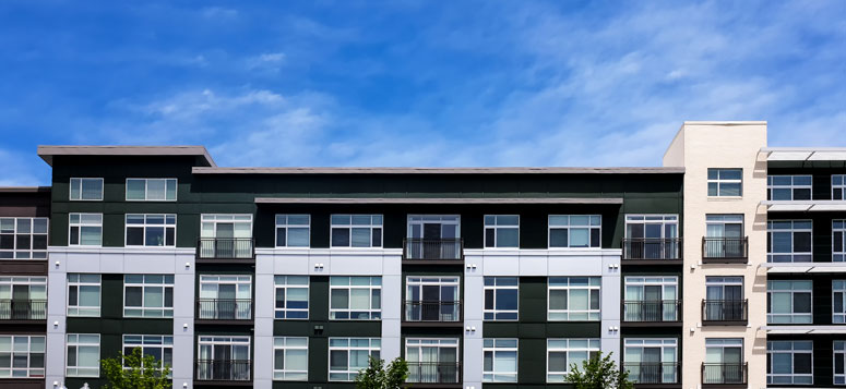 Ideal exterior photo of apartment building for an ILS site