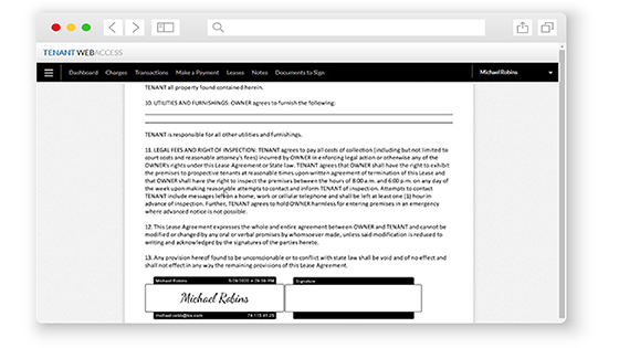 Signable Documents Example