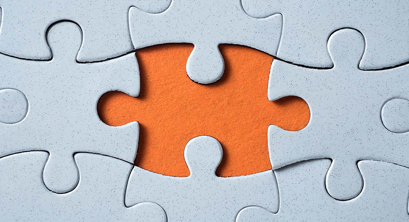 Missing piece of a jigsaw puzzle insinuating that Integrations complete the puzzle