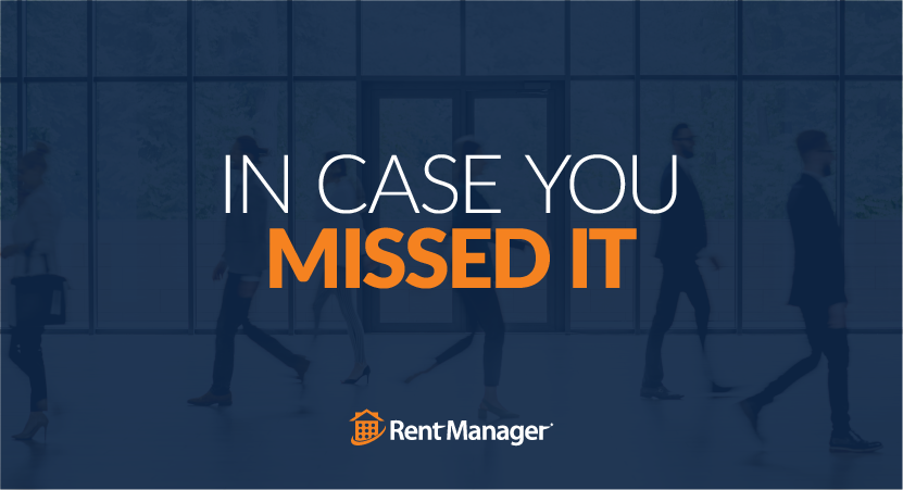 feature enhancement header that reads "in case you missed it" with Rent Manager logo