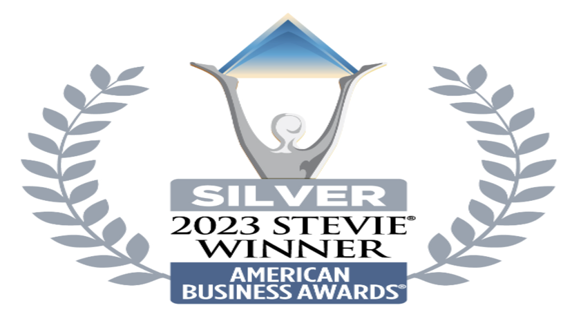 silver stevie award logo, the award that the rent manager customer support department won